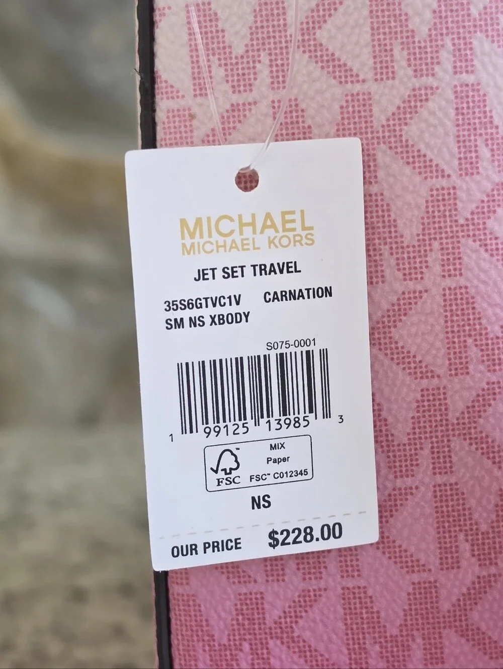 Michael Kors Jet Set Travel Small Logo Ombré Pink Crossbody